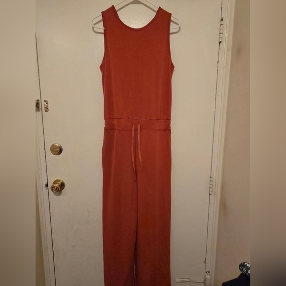 Chic Sleeveless Jumpsuit in Rust - Picture 1 of 8